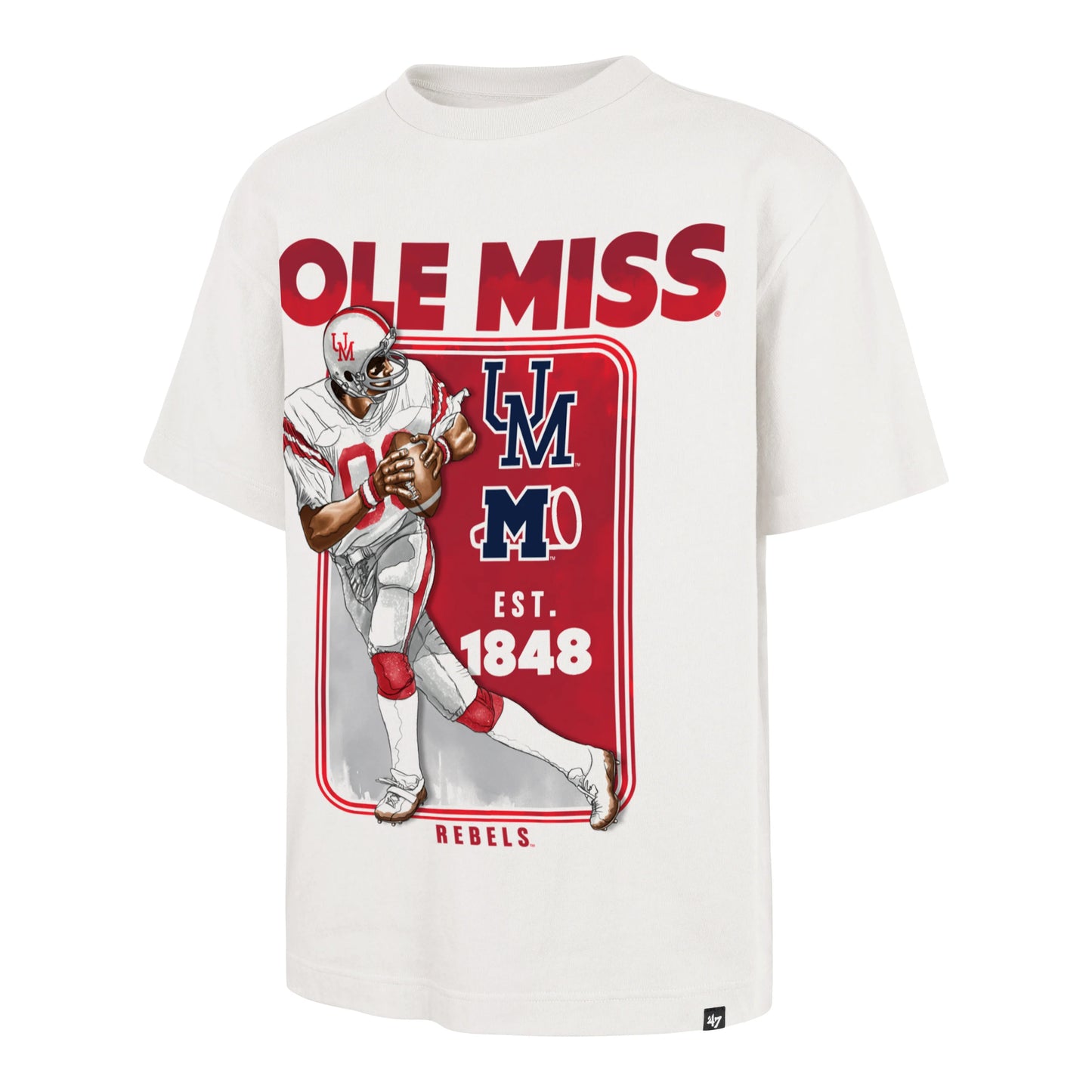 MISSISSIPPI REBELS VINTAGE PLAYBRUSH '47 FOUNDATION TEE