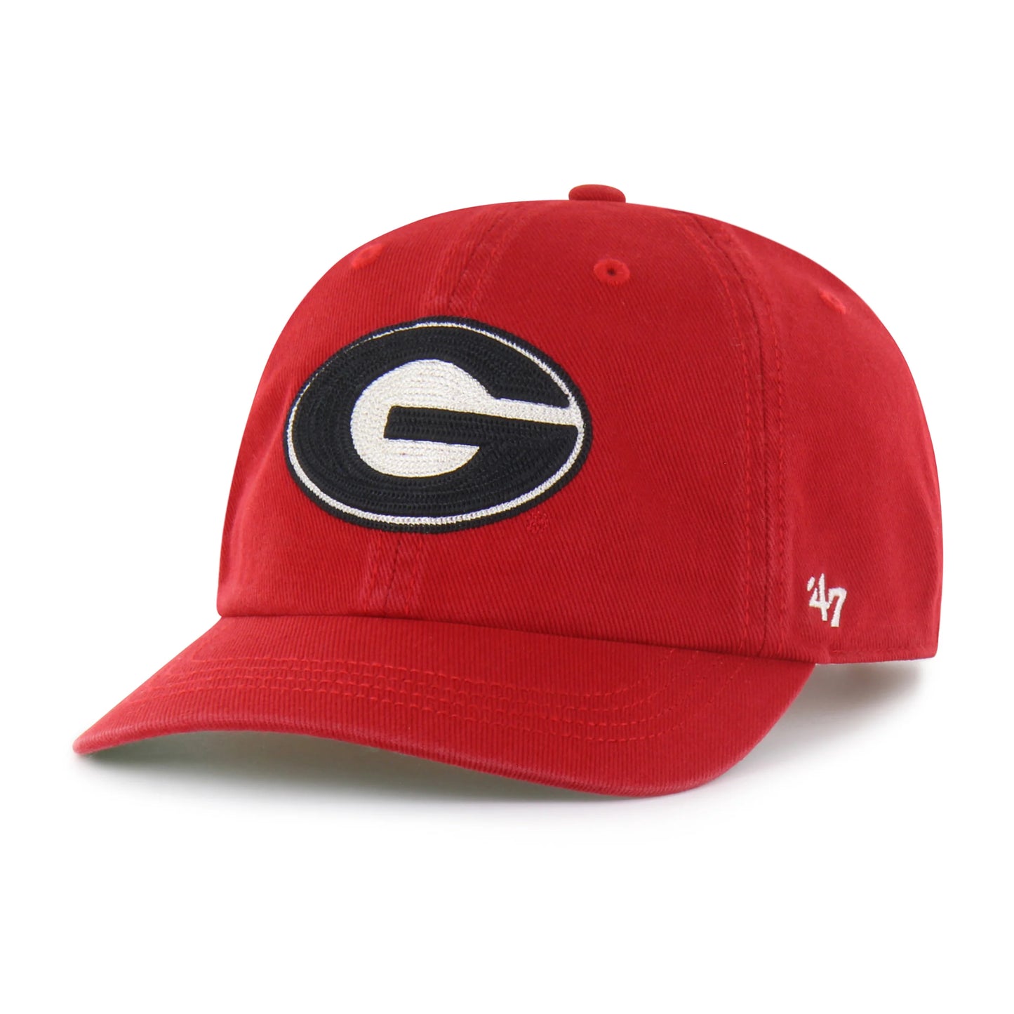 GEORGIA BULLDOGS CHAIN SIDE STITCH '47 CLEAN UP SHORT VISOR