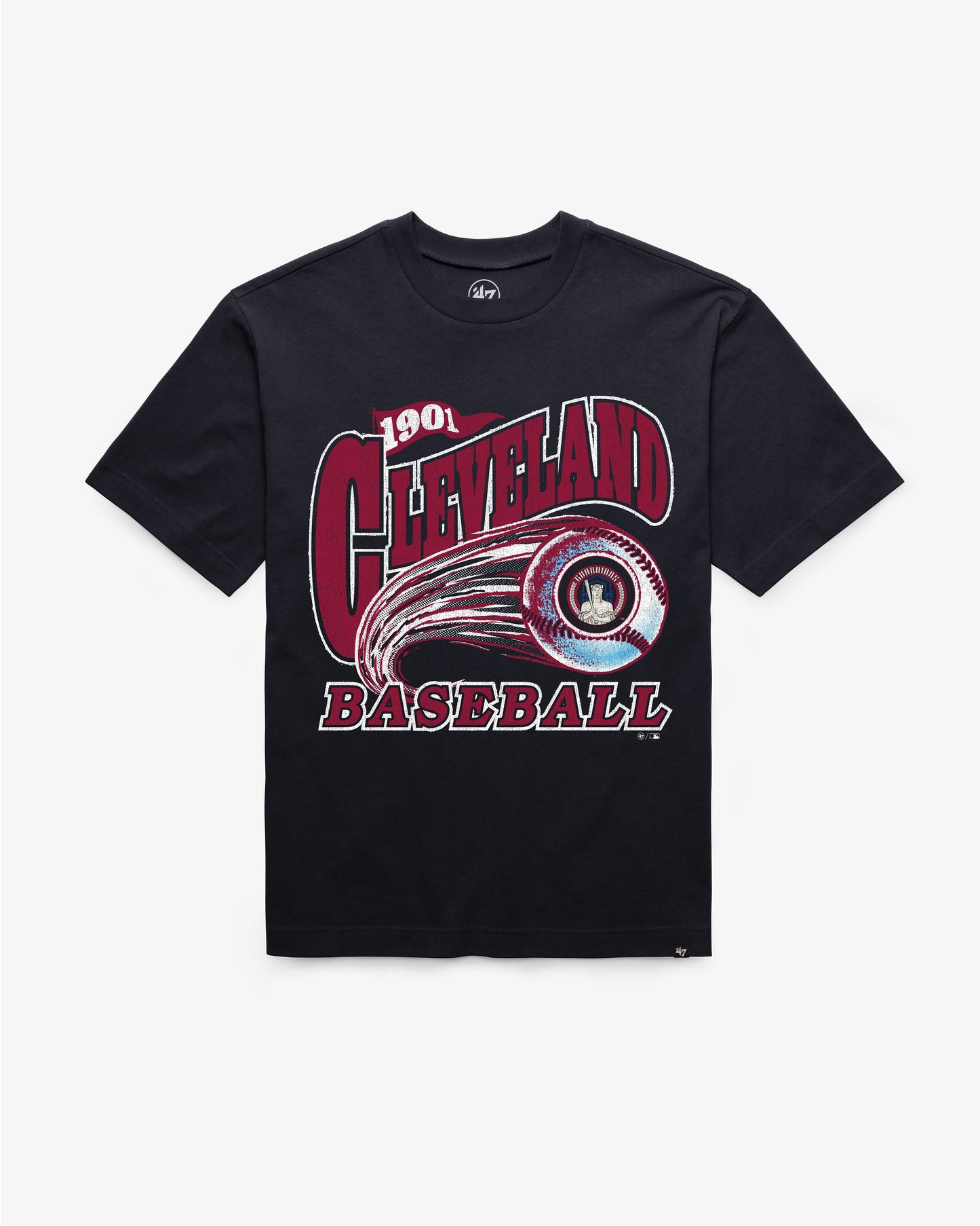 CLEVELAND GUARDIANS CITY CONNECT GAME WORN CURVE '47 FOUNDATION TEE