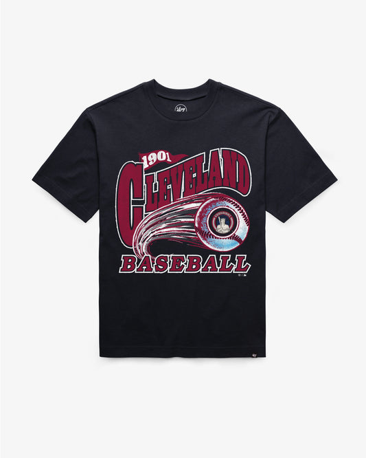 CLEVELAND GUARDIANS CITY CONNECT GAME WORN CURVE '47 FOUNDATION TEE