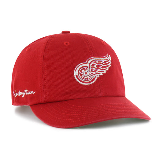 DETROIT RED WINGS CHAIN SIDE STITCH '47 CLEAN UP ROUND VISOR