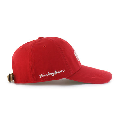 DETROIT RED WINGS CHAIN SIDE STITCH '47 CLEAN UP LONG VISOR