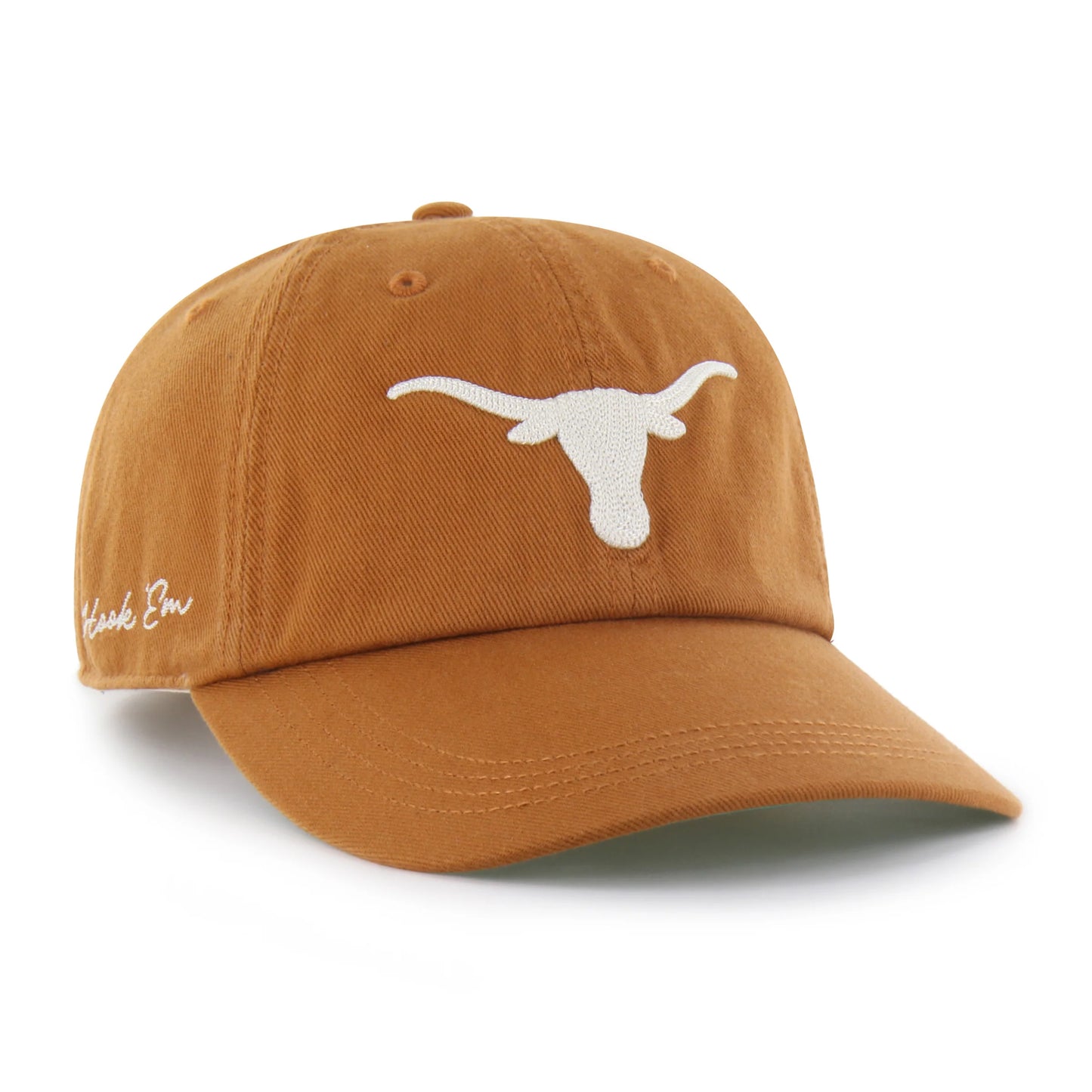 TEXAS LONGHORNS CHAIN SIDE STITCH '47 CLEAN UP LONG VISOR