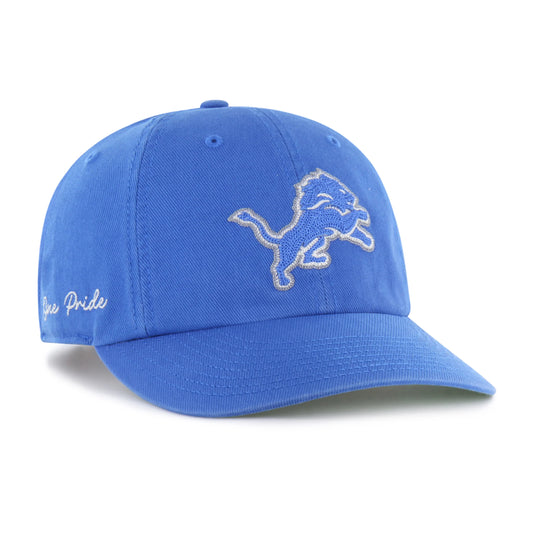DETROIT LIONS CHAIN SIDE STITCH '47 CLEAN UP ROUND VISOR