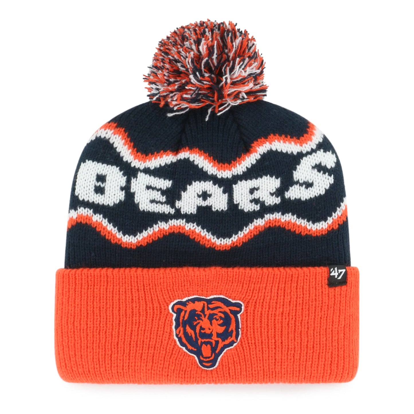 CHICAGO BEARS SQUIGGLE SCRIPT '47 KID'S CUFF KNIT
