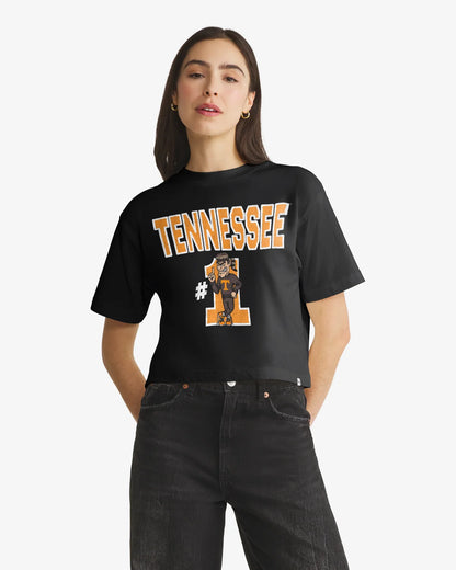 TENNESSEE VOLUNTEERS FIRST RANK '47 FOUNDATION CROP TEE WOMENS