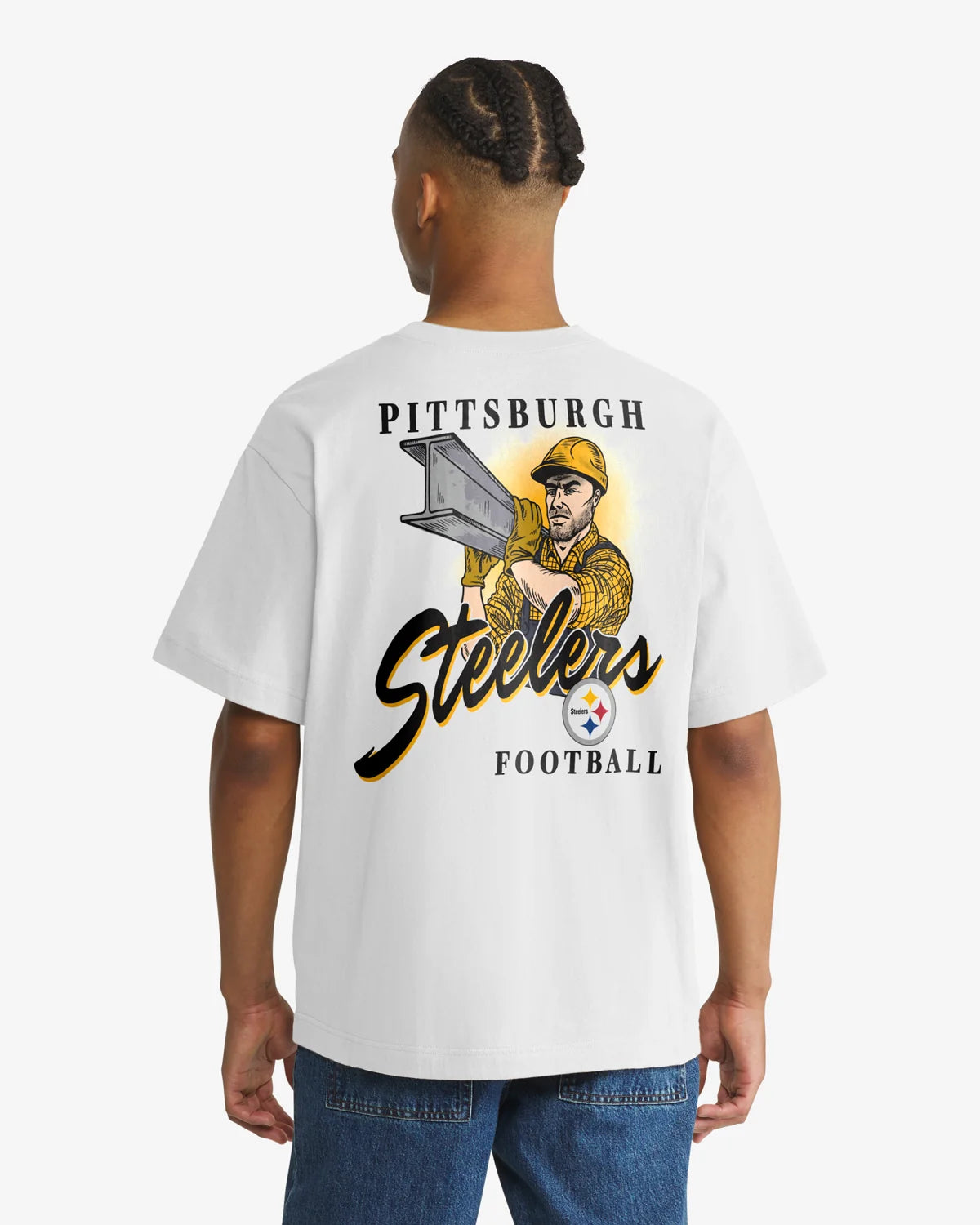 PITTSBURGH STEELERS BACKER SCRIPT ILLUSTRATED '47 FOUNDATION TEE