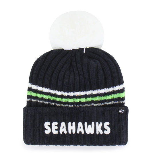 SEATTLE SEAHAWKS FUZZY SCRIPT '47 WOMEN'S CUFF KNIT