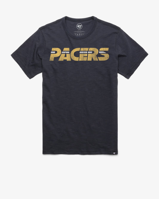 INDIANA PACERS HARDWOOD CLASSICS GRIT WORDMARK '47 SCRUM TEE