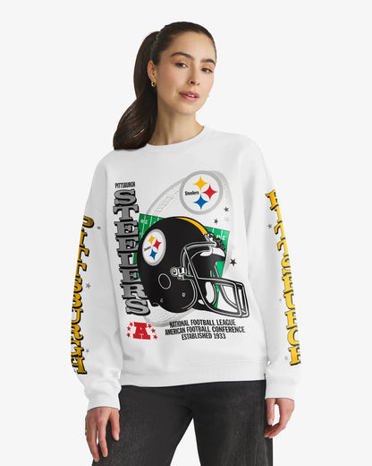 PITTSBURGH STEELERS HISTORIC THUNDEROUS '47 WOMEN'S OVERSIZED CREW