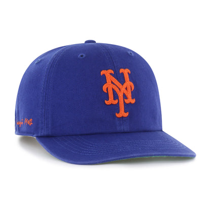 NEW YORK METS CHAIN SIDE STITCH '47 CLEAN UP FLAT BRIM