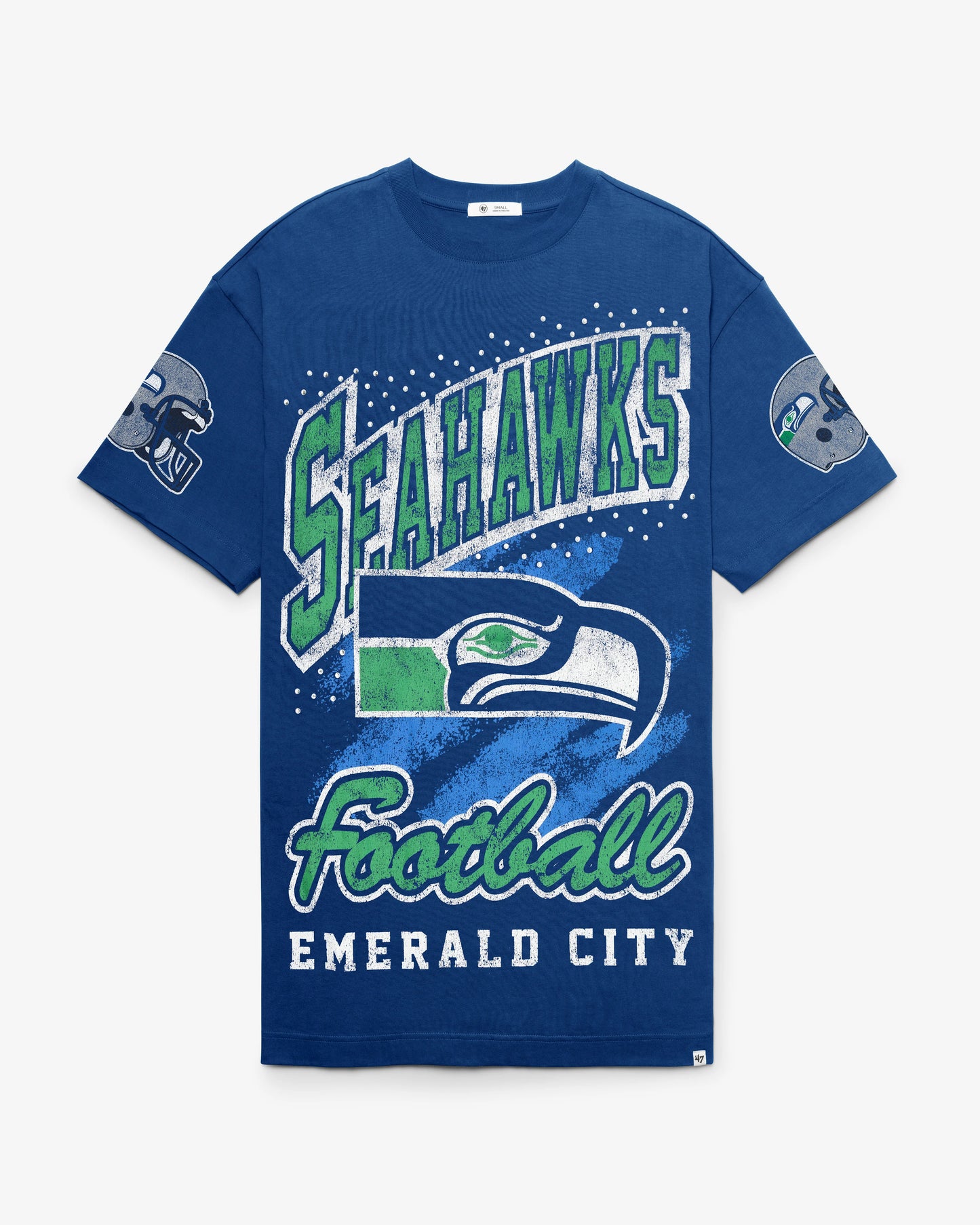 SEATTLE SEAHAWKS HISTORIC GEMSTONE SWASH '47 WOMEN' S T-SHIRT DRESS