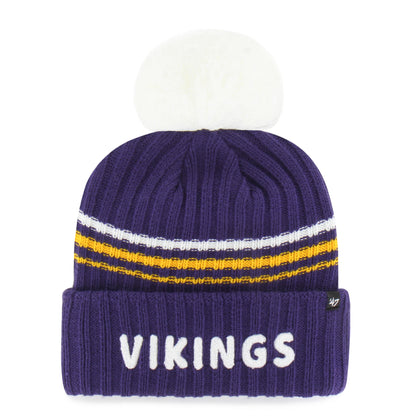 MINNESOTA VIKINGS FUZZY SCRIPT '47 WOMEN'S CUFF KNIT