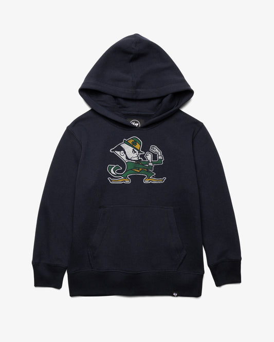 NOTRE DAME FIGHTING IRISH DISTRESSED IMPRINT '47 KID'S HEADLINE HOOD