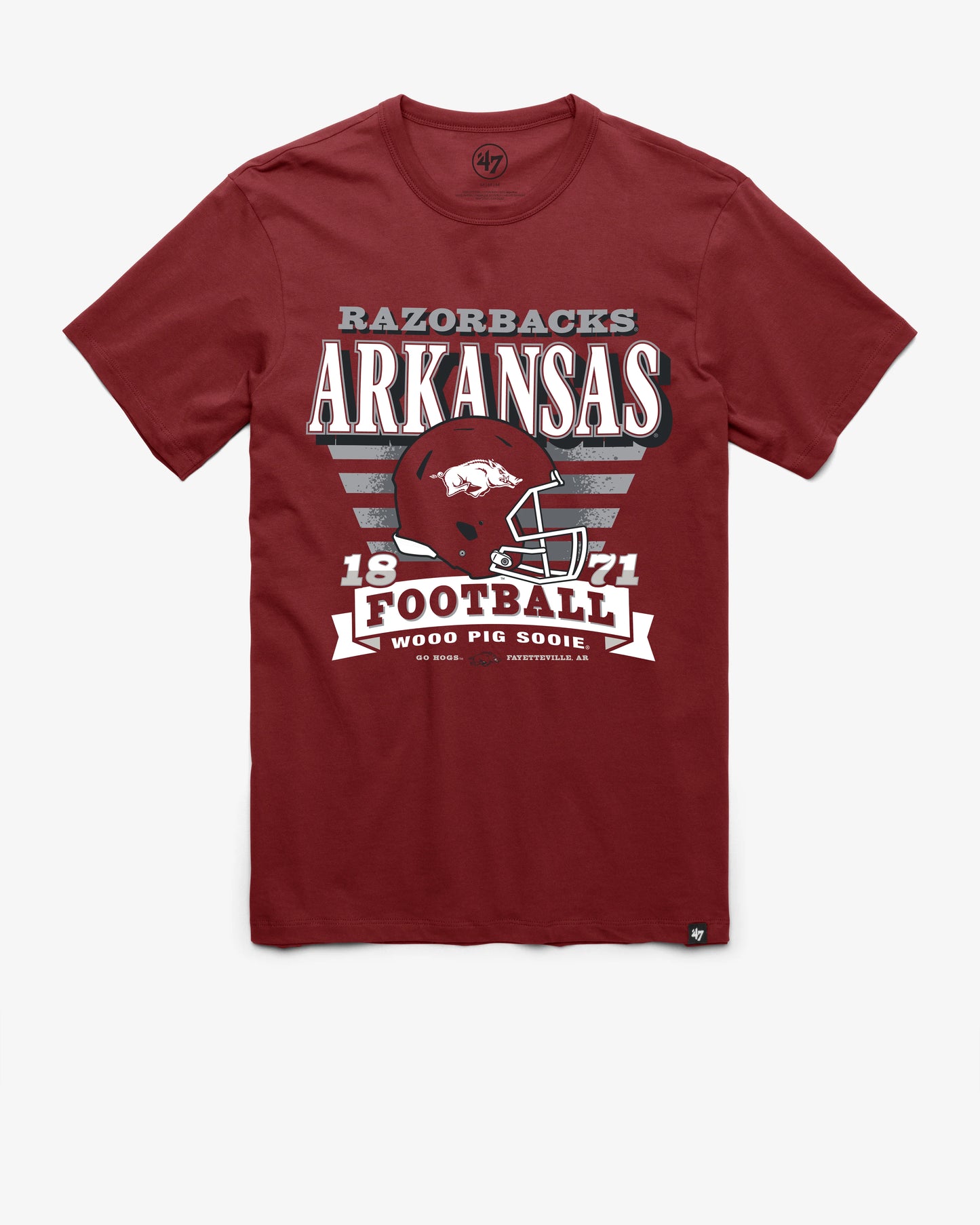 ARKANSAS RAZORBACKS STRIPE SPLASH '47 FRANKLIN TEE