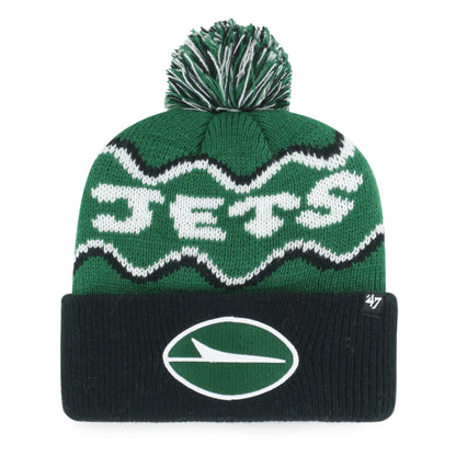 NEW YORK JETS SQUIGGLE SCRIPT '47 KID'S CUFF KNIT