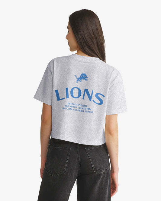 DETROIT LIONS HADRIAN '47 FOUNDATION CROP TEE WOMENS