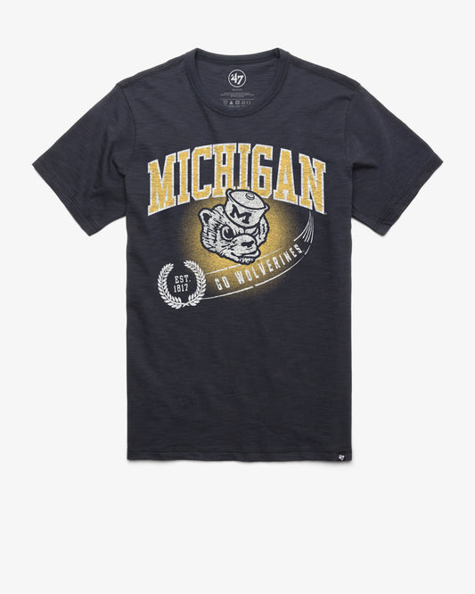 MICHIGAN WOLVERINES VINTAGE STREAK '47 SCRUM TEE