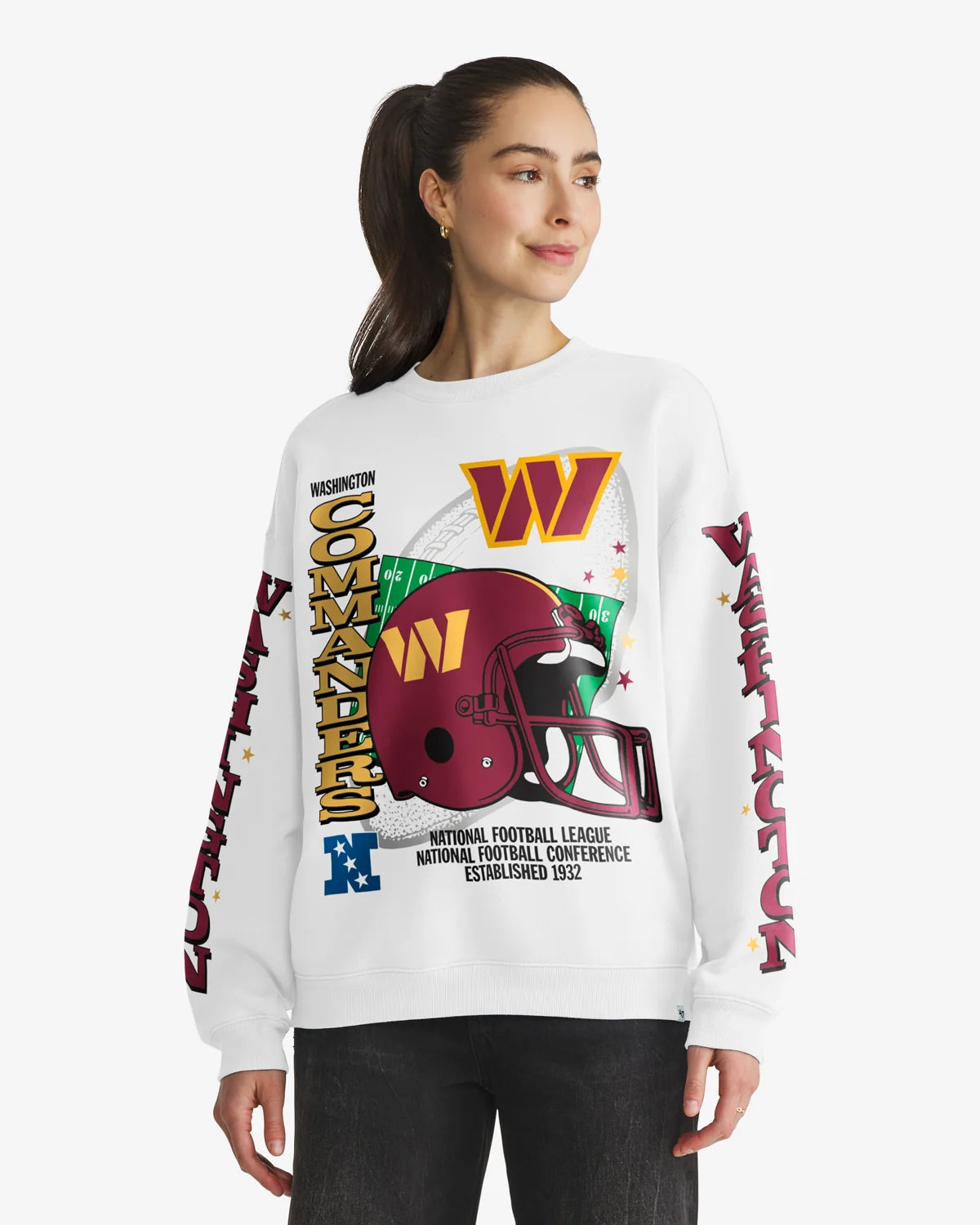 WASHINGTON COMMANDERS THUNDEROUS '47 WOMEN'S OVERSIZED CREW