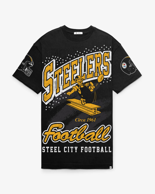 PITTSBURGH STEELERS HISTORIC GEMSTONE SWASH '47 WOMEN'S  T-SHIRT DRESS