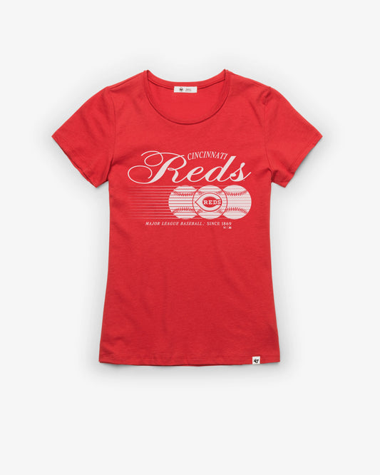 CINCINNATI REDS SPEED THROW '47 WOMEN'S FRANKIE TEE