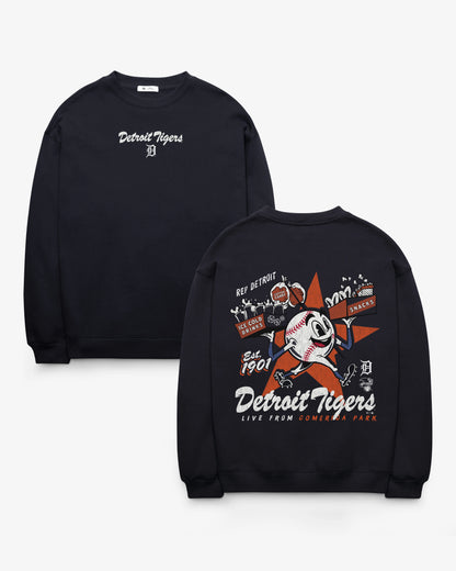 DETROIT TIGERS FAN FUEL '47 OVERSIZED CREW WOMEN