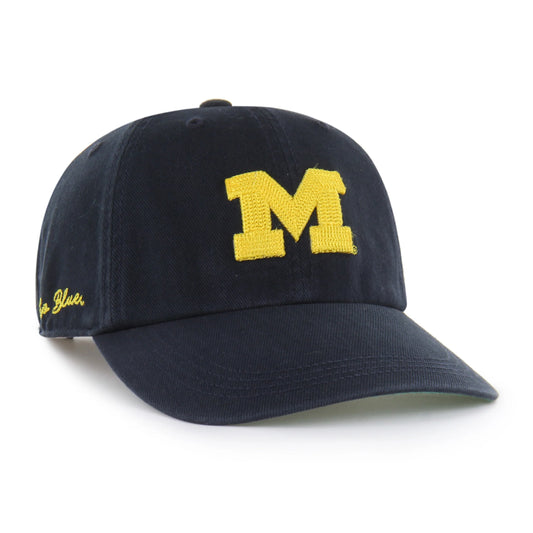 MICHIGAN WOLVERINES CHAIN SIDE STITCH '47 CLEAN UP LONG VISOR