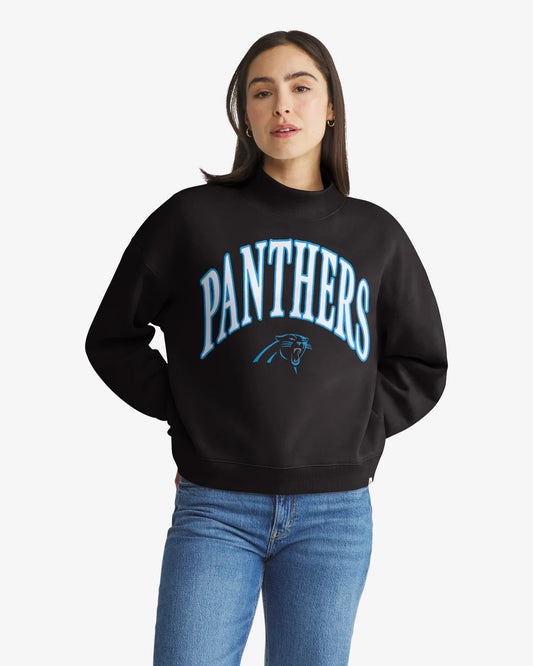 CAROLINA PANTHERS VANTAGE '47 WOMEN'S MOCK NECK PULLOVER