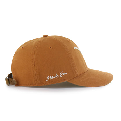 TEXAS LONGHORNS CHAIN SIDE STITCH '47 CLEAN UP ROUND VISOR