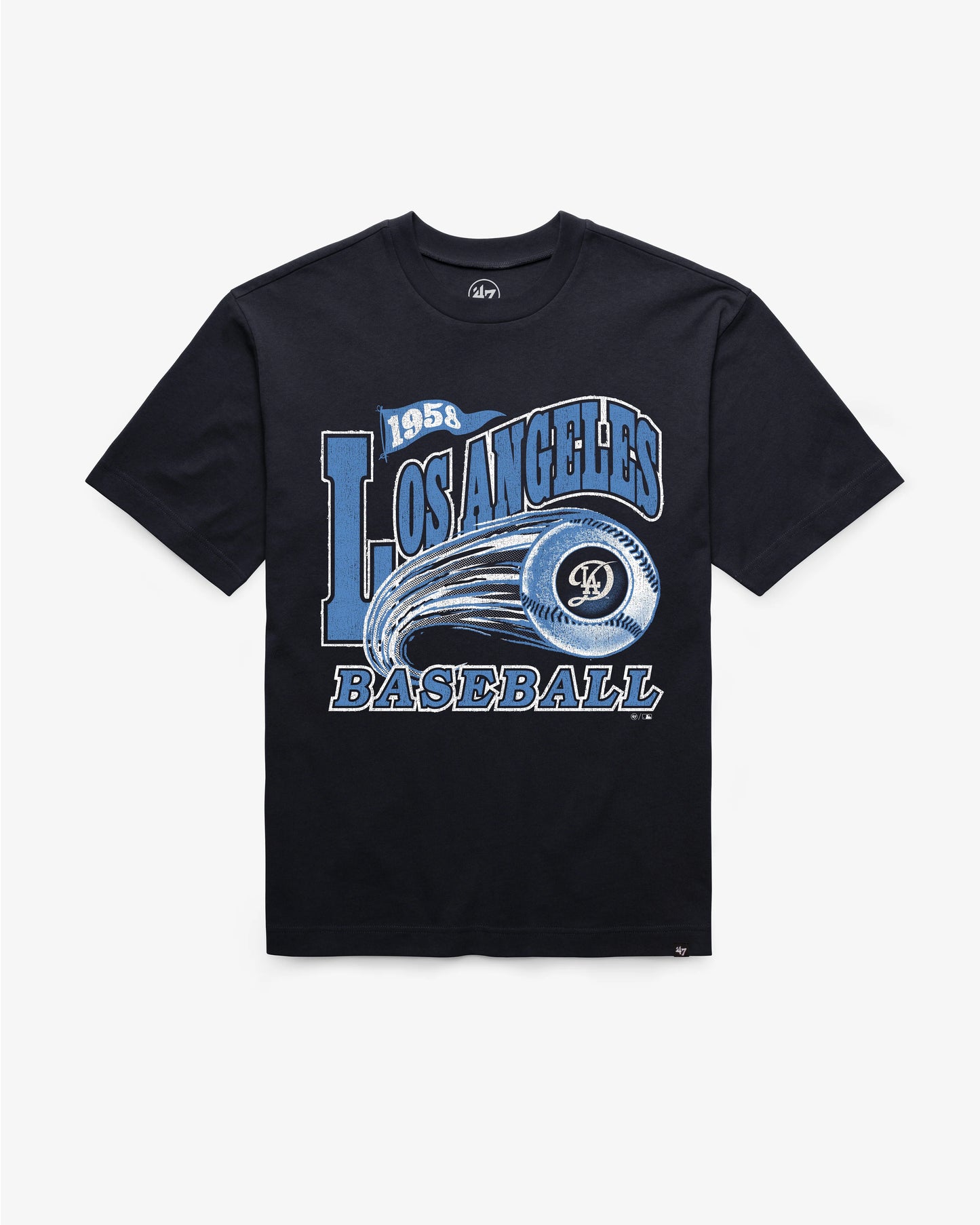 LOS ANGELES DODGERS CITY CONNECT GAME WORN CURVE '47 FOUNDATION TEE