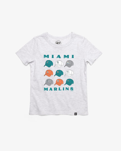 MIAMI MARLINS COOPERSTOWN CAP OFF '47 KID'S FRANKLIN TEE