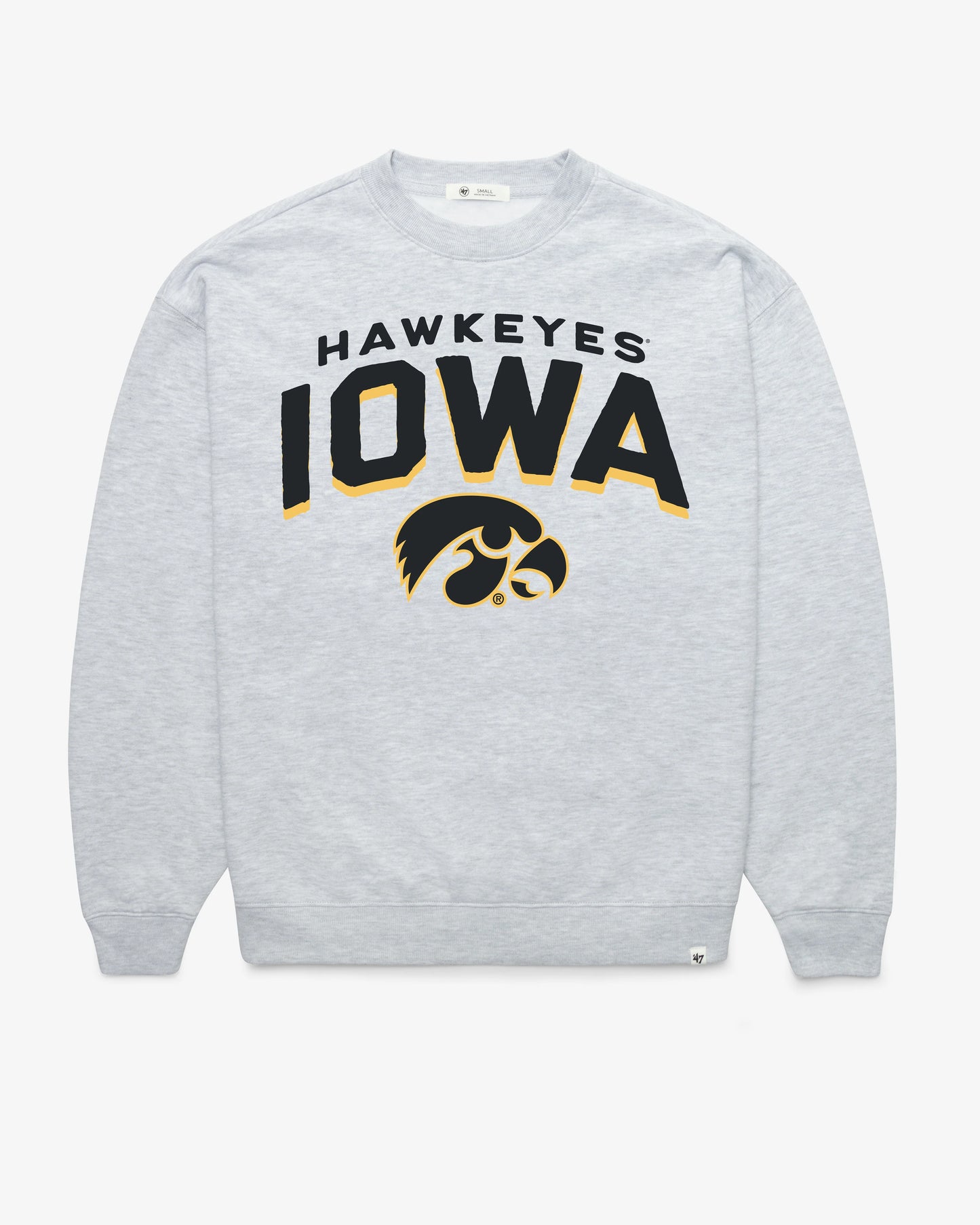 IOWA HAWKEYES CAMPUS ARCH CLOUD '47 OVERSIZED CREW WOMENS