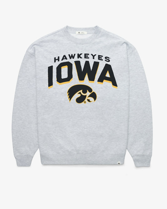 IOWA HAWKEYES CAMPUS ARCH CLOUD '47 OVERSIZED CREW WOMENS