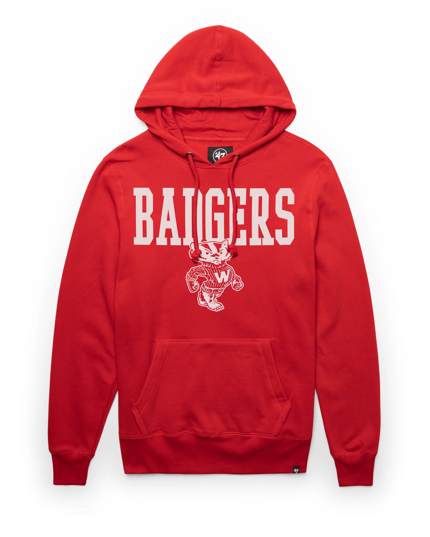 WISCONSIN BADGERS VINTAGE STRAIGHT BLOCK '47 HEADLINE HOOD