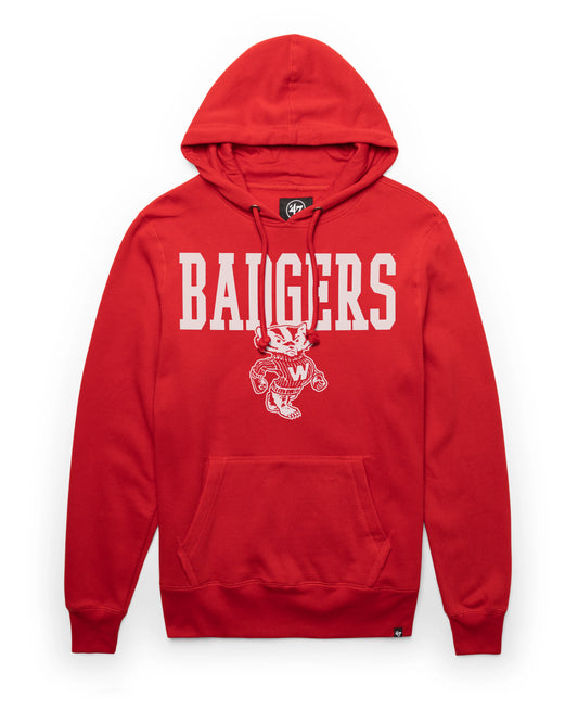 WISCONSIN BADGERS VINTAGE STRAIGHT BLOCK '47 HEADLINE HOOD