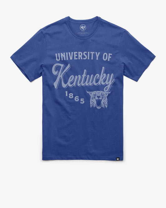 KENTUCKY WILDCATS VINTAGE DIAG SCRIPT '47 FRANKLIN TEE