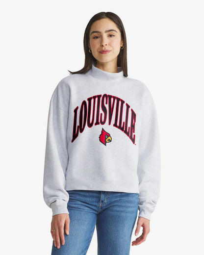 LOUISVILLE CARDINALS VANTAGE '47 WOMEN'S MOCK NECK PULLOVER