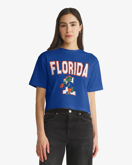 FLORIDA GATORS FIRST RANK '47 FOUNDATION CROP TEE WOMENS
