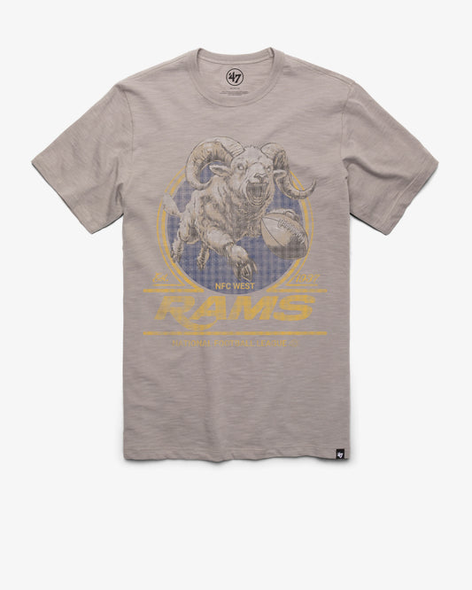LOS ANGELES RAMS HISTORIC EMBLEM MARK '47 SCRUM TEE