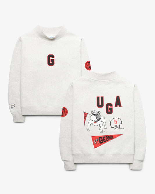 GEORGIA BULLDOGS VINTAGE PARKE X '47 WOMEN'S MOCKNECK