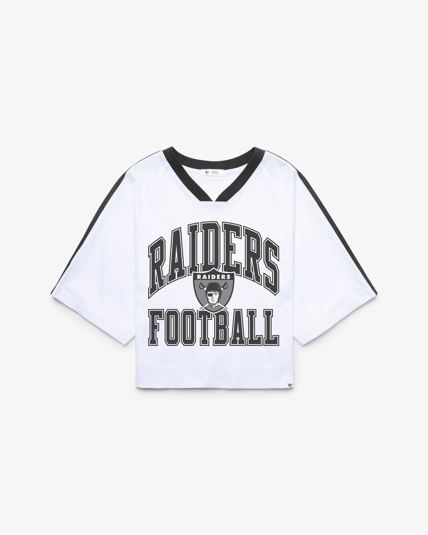 LAS VEGAS RAIDERS HISTORIC BIG OVERARCH '47 WOMEN'S DROP NEEDLE RAGLAN JERSEY