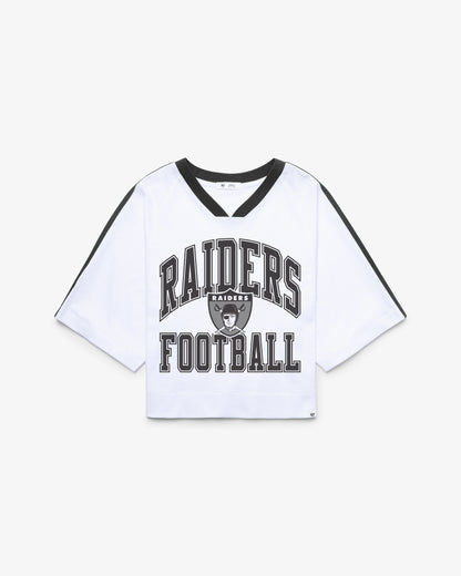 LAS VEGAS RAIDERS HISTORIC BIG OVERARCH '47 WOMEN'S DROP NEEDLE RAGLAN JERSEY