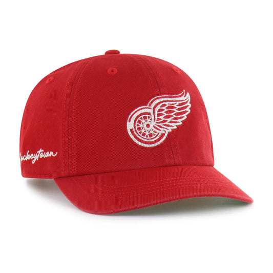 DETROIT RED WINGS CHAIN SIDE STITCH '47 CLEAN UP SHORT VISOR