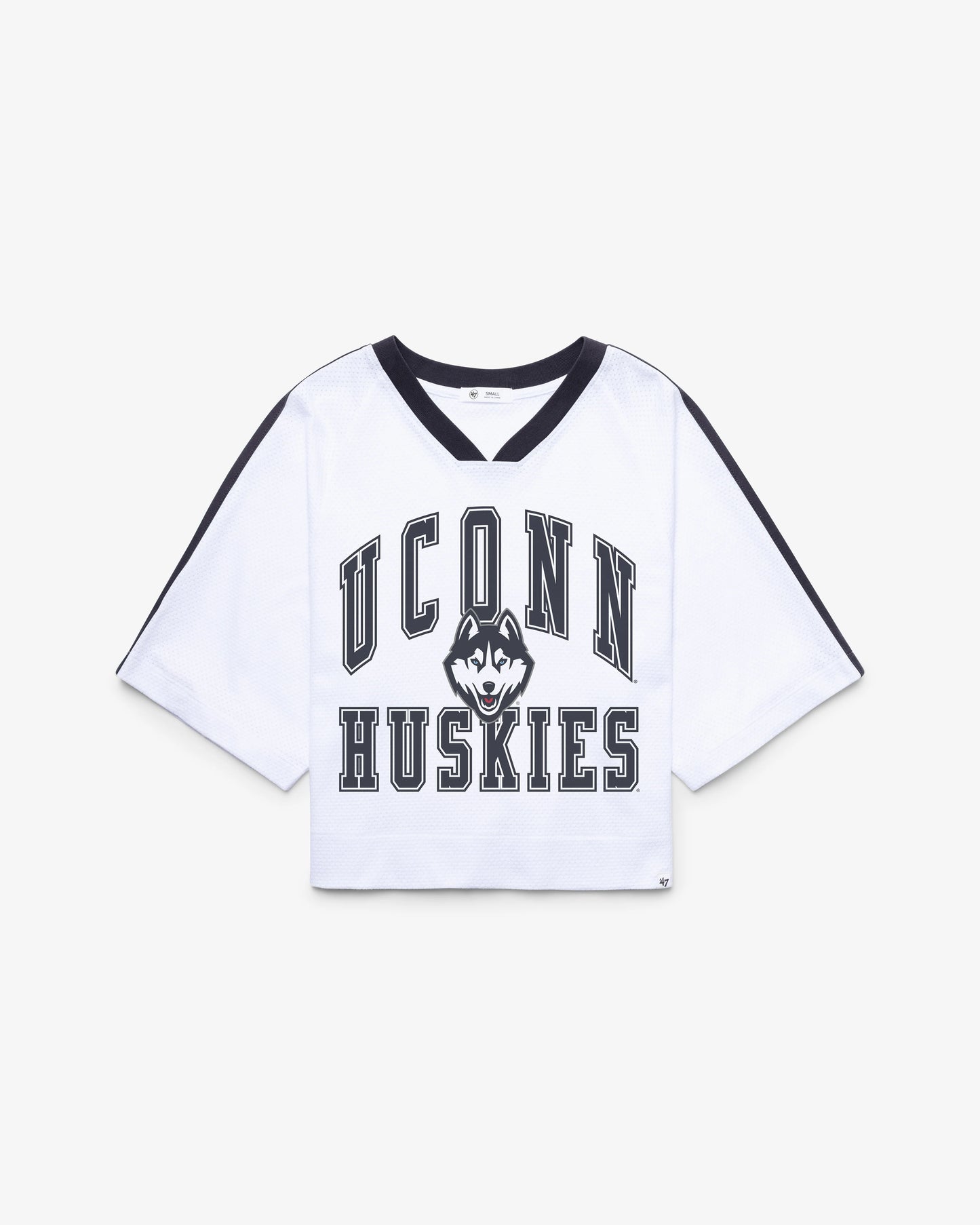 CONNECTICUT HUSKIES UCONN BIG OVERARCH '47 WOMEN'S DROP NEEDLE RAGLAN JERSEY