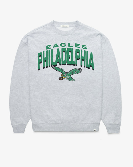 PHILADELPHIA EAGLES HISTORIC CAMPUS ARCH CLOUD '47 OVERSIZED CREW WOMENS