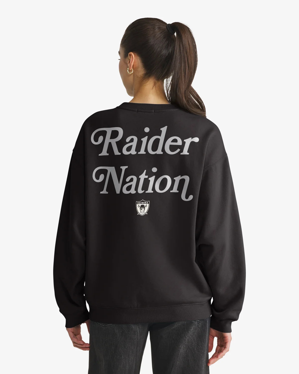 LAS VEGAS RAIDERS HISTORIC SHOUT IT OUT '47 OVERSIZED CREW WOMENS