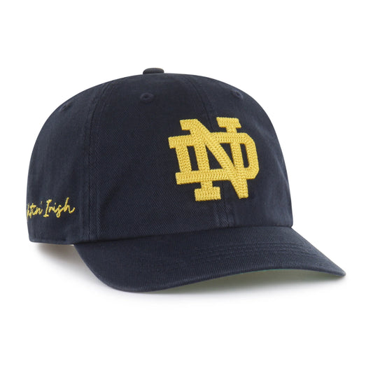 NOTRE DAME FIGHTING IRISH CHAIN SIDE STITCH '47 CLEAN UP SHORT VISOR