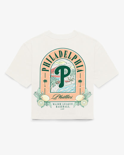 PHILADELPHIA PHILLIES VACAY SCENES BACKER '47 REED CITY TEE WOMENS