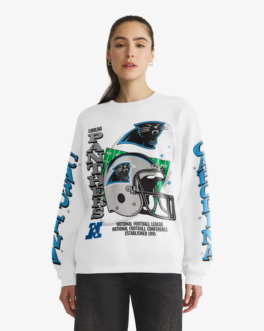 CAROLINA PANTHERS THUNDEROUS '47 WOMEN'S OVERSIZED CREW
