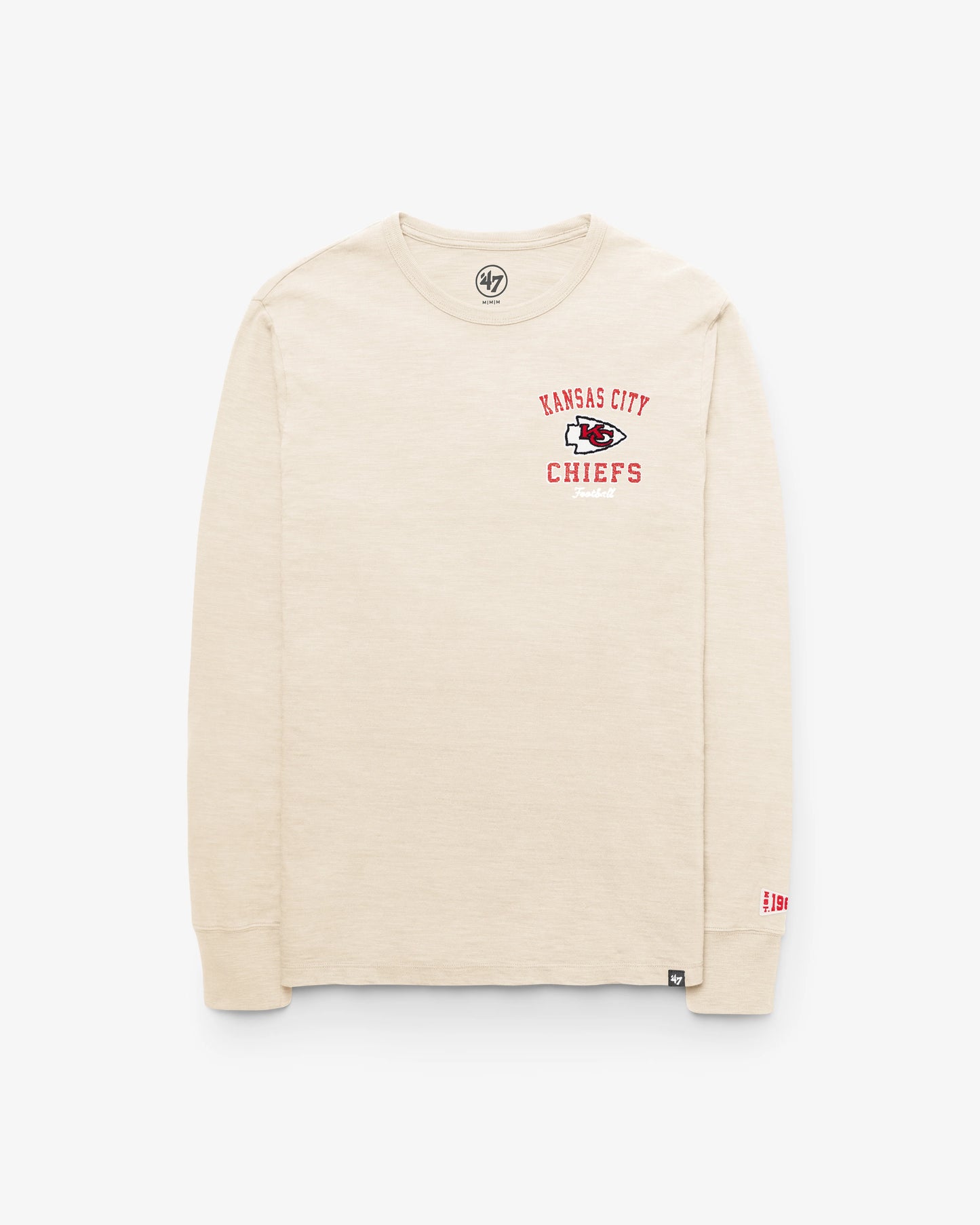KANSAS CITY CHIEFS EGREMONT WELL WORN '47 HEAVY SLUB LONG SLEEVE TEE